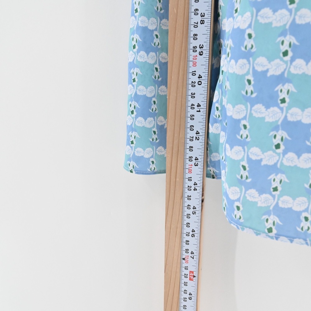 ENGLISH FACTORY Dress Sz S Pastels Floral Print Satin Sleeveless Midi Blue Pink - Picture 10 of 11